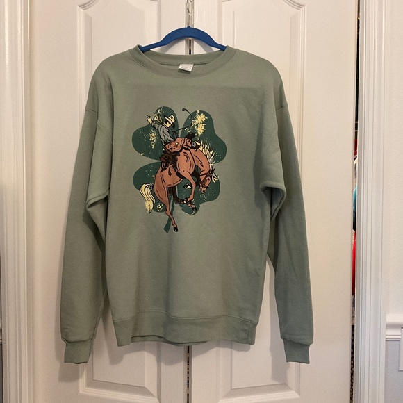 Hayes Eco, smart, lucky, horse, sweatshirt, size, medium - Picture 1 of 4